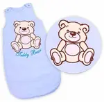 Baby Nellys Spací vak Teddy Bear, sv. modrý vel. 2