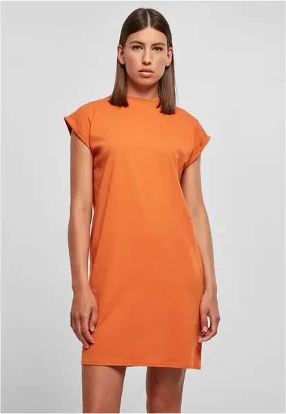 Women's Turtle Extended Shoulder Dress Orange