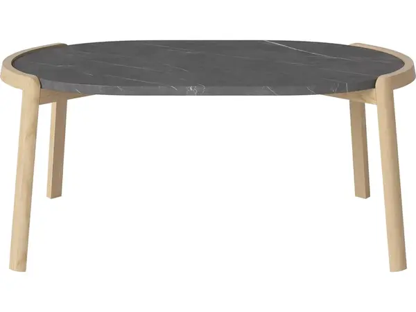 Konferenční stolek Mix 95 x 61 cm, více variant - Bolia Varianta: Pietra Grey marble | White pigmented oiled oak, Solid | v. 42 cm