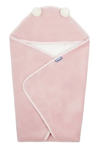 SENSILLO Zavinovačka do autosedačky plyšová, 75x75cm - růžová