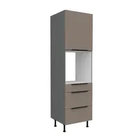 Vysoká skříňka pro vestavnou troubu Aria ANT 60 DPS-210 3S 1F - Premium Box Barva korpusu: Antracit, Barva dvířek: TA - Sandgrau AFM