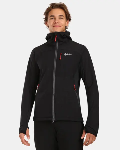 Pánská fleecová mikina s kapucí kilpi freni-m černá 3xl