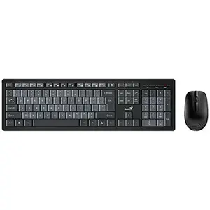 Genius Smart KM-8200 COPILOT, sada klávesnice s bezdrátovou optickou myší, CZ/SK, klasická, černo-šedá