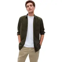 GAP FA23 MIDWEIGHT HEATHER FLANNEL Pánska košeľa, khaki, veľkosť