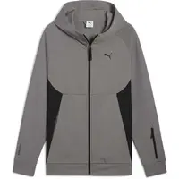 Puma TECH FULL ZIP HOODIE DK Pánska mikina, tmavo sivá, veľkosť