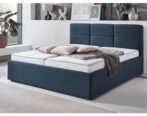 Postel Domango 140x200 cm, denimově modrá látka