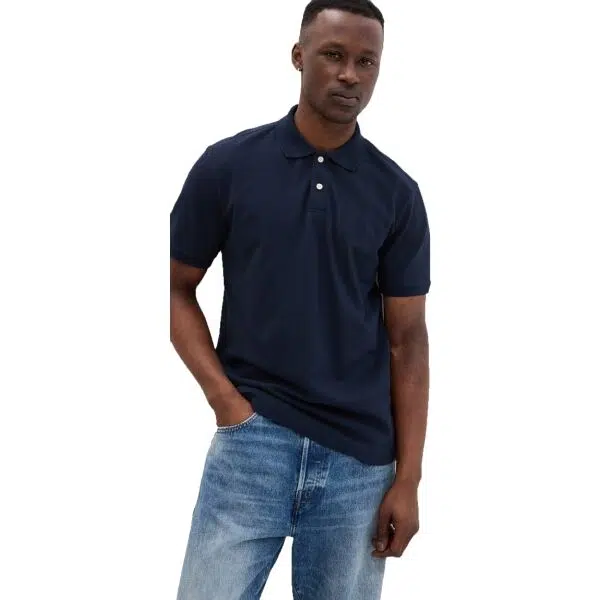 GAP LOGO Pánske tričko polo, tmavo modrá, veľkosť