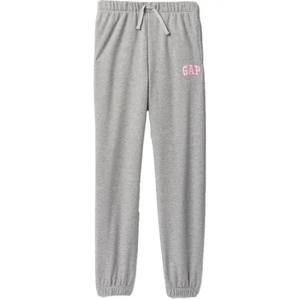 GAP V-FRCH LOGO Dievčenské tepláky, sivá, veľkosť