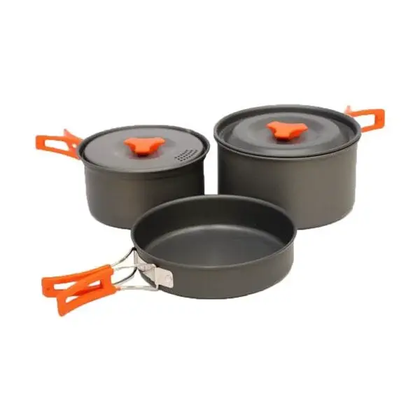 Vango HARD ANODISED 4 PERSON COOK KIT Súprava riadu, tmavo sivá, veľkosť