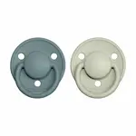 BIBS De Lux cumlíky zo silikónu 2ks - one size - Island Sea / Sage