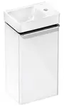 Hansgrohe Xelu Q - Skrinka s umývadielkom, 63x34x27 cm, 1 dvierka, pánty vpravo, lesklá biela/chróm 54365000