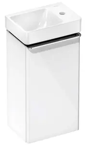 Hansgrohe Xelu Q - Skrinka s umývadielkom, 63x34x27 cm, 1 dvierka, pánty vpravo, lesklá biela/chróm 54365000