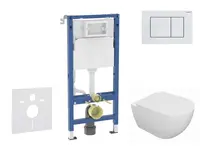 Geberit Duofix - Set predstenovej inštalácie, klozetu Oudee a dosky softclose, tlačidlo Delta30, alpská biela SANI11CA3132B