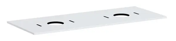 Hansgrohe Xilesa E - Doska pod umývadlo, 138x55 cm, 2 výrezy, matná biela 54280700