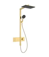 Hansgrohe Raindance Alive Q - Sprchový set s termostatom, 21x34 cm, 3 prúdy, EcoSmart, leštený vzhľad zlata 24591990