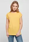 Women's T-shirt with extended shoulder dimyellow