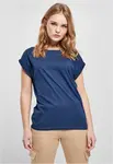 Women's spaceblue Extended Shoulder T-Shirt