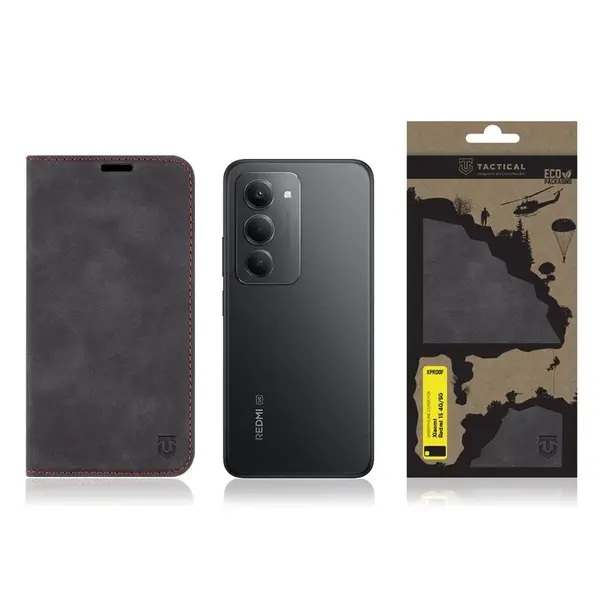 Flipové pouzdro Tactical Xproof pro Xiaomi Redmi 15 4G/5G, black hawk