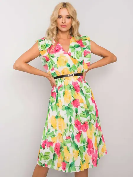 Dress-DHJ-SK-13198-1.75-white-pink