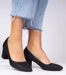 Gemre Black women's pumps with a fabric finish Surima
