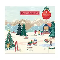 YANKEE CANDLE Vánoční dárková sada kniha votiv ve skle 9 kusů