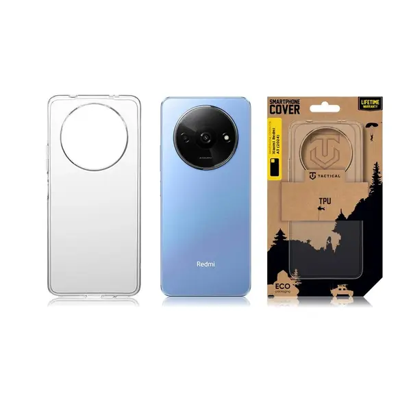 Zadní kryt Tactical TPU pro Xiaomi Redmi A3 2024, transparentní