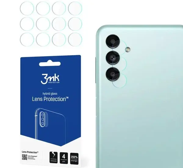Hybridní sklo 3mk Lens ochrana kamery pro Samsung Galaxy A04s, (4ks)