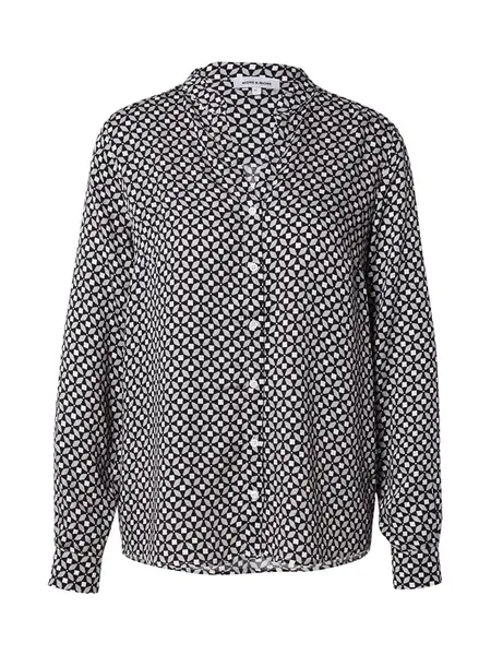 MORE & MORE Blúzka  svetlosivá / čierna / biela