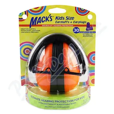 Macks Kids size sluchátka 1ks + špunty do uší 1pár