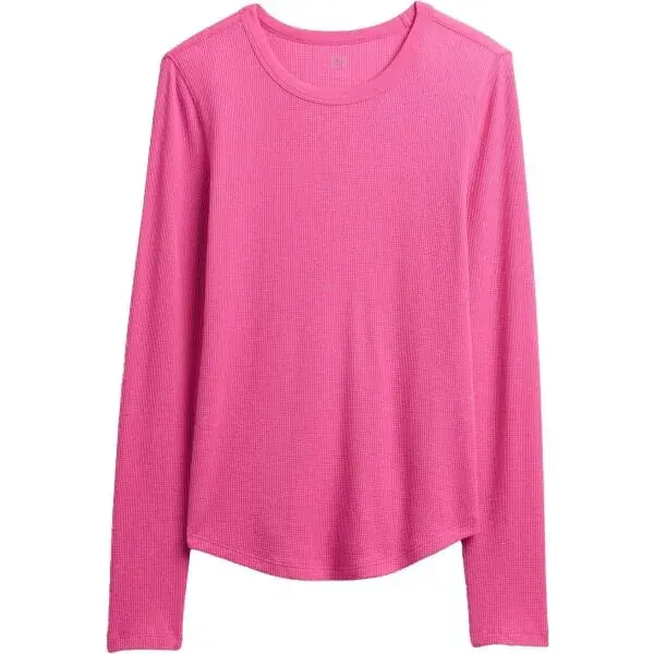 GAP V-LS OPP WAFFLE TEE Dámske tričko, ružová, veľkosť