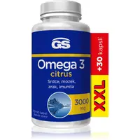 GS Omega 3 Citrus 3000 mg kapsuly pre normálnu činnosť srdca a mozgu príchuť Citrus 180 cps