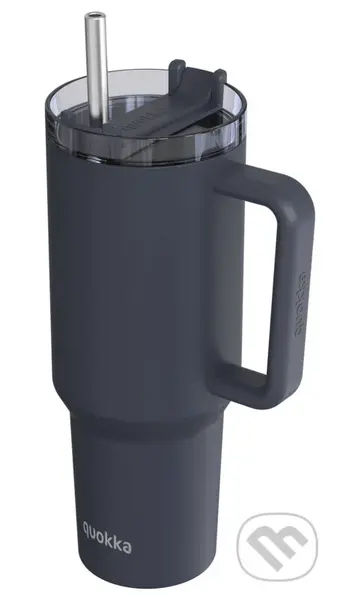Nerezový termohrnček so slamkou Stream Black 1200 ml