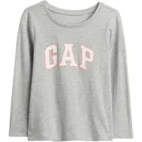 GAP V-FRCH LS LOGO TEE Detské tričko, sivá, veľkosť