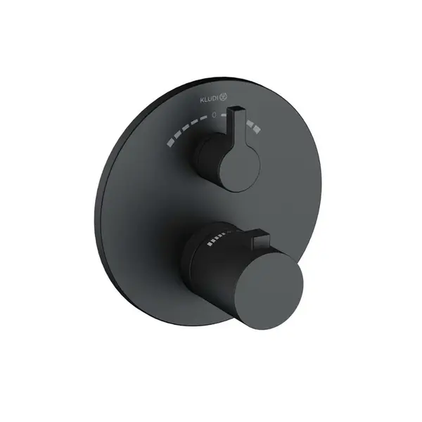 Kludi Nova Fonte - Termostatická baterie pod omítku, pro 2 spotřebiče, matná černá 208103915