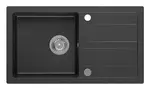Sapho Dřezy - Granitový dřez, 78x44 cm, černá GR7204