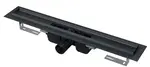 Alcadrain Odtokové žlaby - Sprchový žlab 115 cm, s okrajem pro perforovaný rošt, černá mat APZ1BLACK-1150