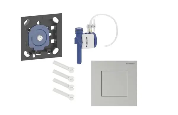 Geberit - Pneumatické ovládání splachování pisoáru typu 40, easy to clean, kartáčovaná nerez 116.217.FW.1