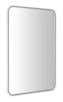 Sapho Float - Zrcadlo v rámu 50x70 cm, s LED osvětlením, lesklá bílá 22571