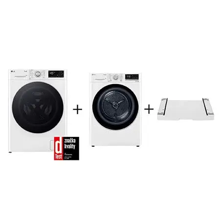 PRACÍ SET - LG Pračka FASR3A04WS+ Sušička RC91V9AV4N+ Výsuvný mezikus ZDARMA