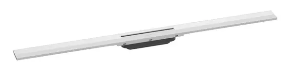 Hansgrohe RainDrain Flex - Lineární sprchový žlab s nerezovým roštem 1000, do prostoru, zkrátitelný, matná bílá 56046700