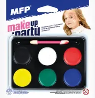 Barvy na obličej se štětečkem - 6 ks barev