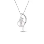 Prívesok z bieleho zlata so sladkovodnou perlou KLENOTA