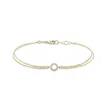 Náramok zo žltého zlata s diamantmi KLENOTA