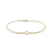 Náramok zo žltého zlata s diamantmi KLENOTA