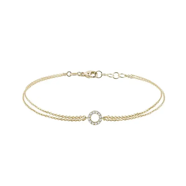 Náramok zo žltého zlata s diamantmi KLENOTA