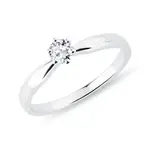 Zlatý zásnubný prsteň s briliantom KLENOTA