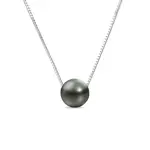 Náhrdelník z bílého zlata s tahitskou perlou KLENOTA