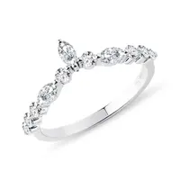 Diamantový prstýnek z bílého 14k zlata KLENOTA