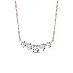 Luxusní diamantový náhrdelník v růžovém zlatě KLENOTA