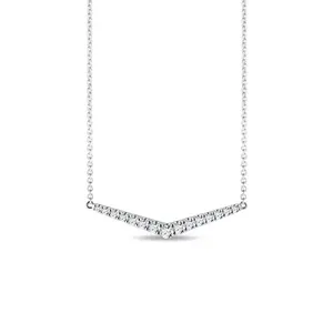 Briliantový náhrdelník z bílého zlata KLENOTA